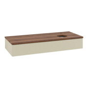 V&B Waschtischunterschrank mit Frontstruktur, mit Beleuchtung Antao 120x19x50cm, HL, WBP w. wal, si Gr m Lac