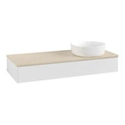 V&B Waschtischunterschrank mit Frontstruktur, mit Beleuchtung Antao 120x19x50cm, WBP botti., glo wh. Lac-3