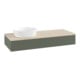 V&B Waschtischunterschrank mit Frontstruktur, mit Beleuchtung Antao 120x19x50cm, WBP botti., lea gre. m Lac-1