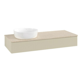 V&B Waschtischunterschrank mit Frontstruktur, mit Beleuchtung Antao 120x19x50cm, WBP botti., si Gr m Lac