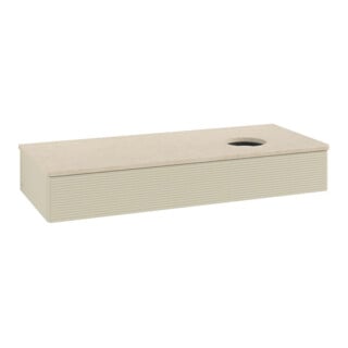 V&B Waschtischunterschrank mit Frontstruktur, mit Beleuchtung Antao 120x19x50cm, WBP botti., si Gr m Lac