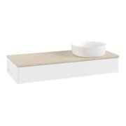 V&B Waschtischunterschrank mit Frontstruktur, mit Beleuchtung Antao 120x19x50cm, WBP-farbe botti., wh. m Lac