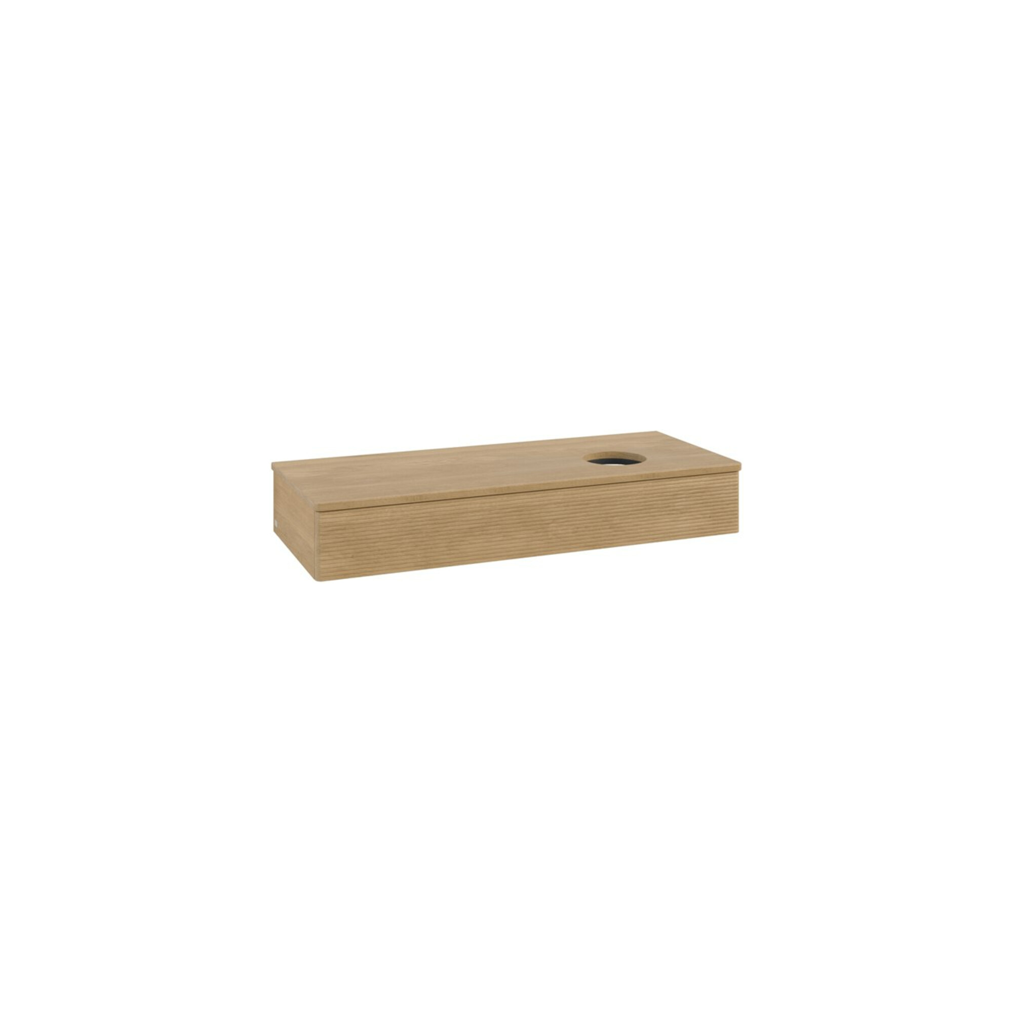 V&B Waschtischunterschrank mit Frontstruktur, mit Beleuchtung Antao 120x19x50cm, WBP-farbe hon. Oa, hon. oak ; Villeroy & Boch
