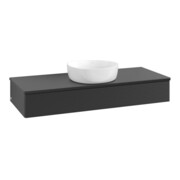 V&B Waschtischunterschrank mit Frontstruktur, mit Beleuchtung Antao 120x19x50cm, WBP-farbe Lac, bla m Lac