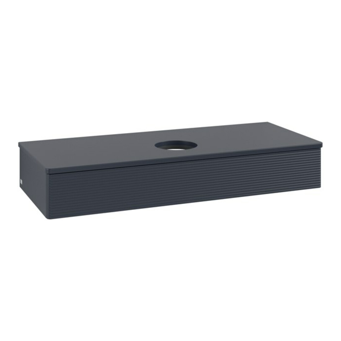 V&B Waschtischunterschrank mit Frontstruktur, mit Beleuchtung Antao 120x19x50cm, WBP-farbe Lac, md bl. m Lac