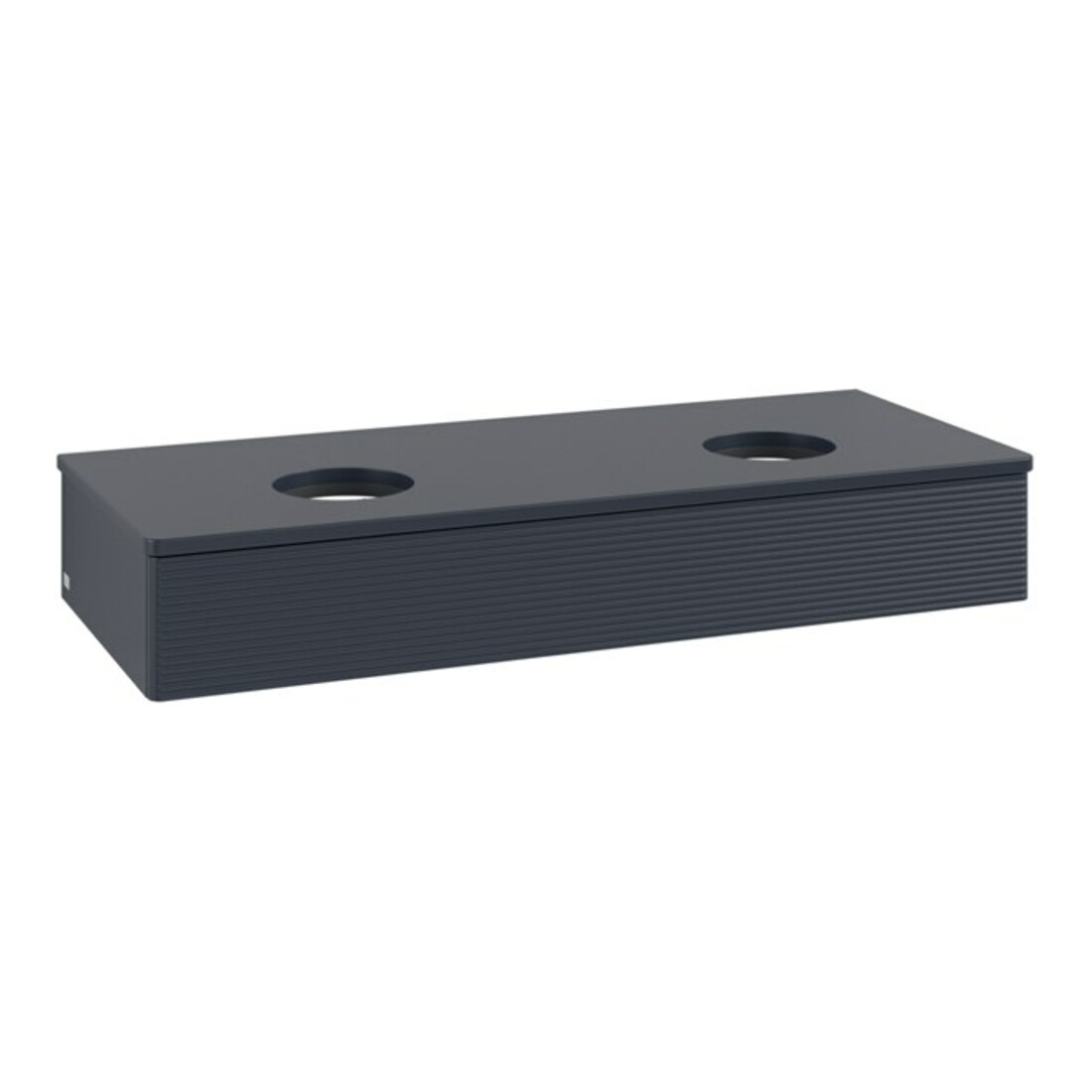 V&B Waschtischunterschrank mit Frontstruktur, mit Beleuchtung Antao 120x19x50cm, WBP-farbe Lac, md bl. m Lac