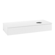 V&B Waschtischunterschrank mit Frontstruktur, mit Beleuchtung Antao 120x19x50cm, WBP-farbe Lac, wh. m Lac