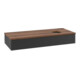 V&B Waschtischunterschrank mit Frontstruktur, mit Beleuchtung Antao 120x19x50cm, WBP-farbe w. wal, bla m Lac-3