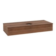 V&B Waschtischunterschrank mit Frontstruktur, mit Beleuchtung Antao 120x19x50cm, WBP-farbe w. wal, w. walnut-3