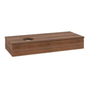 V&B Waschtischunterschrank mit Frontstruktur, mit Beleuchtung Antao 120x19x50cm, WBP-farbe w. wal, w. walnut