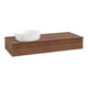 V&B Waschtischunterschrank mit Frontstruktur, mit Beleuchtung Antao 120x19x50cm, WBP-farbe w. wal, w. walnut-3