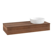V&B Waschtischunterschrank mit Frontstruktur, mit Beleuchtung Antao 120x19x50cm, WBP-farbe w. wal, w. walnut-3