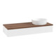 V&B Waschtischunterschrank mit Frontstruktur, mit Beleuchtung Antao 120x19x50cm, WBP-farbe w. wal, wh. m Lac-3