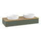 V&B Waschtischunterschrank mit Frontstruktur, mit Beleuchtung Antao 120x19x50cm, WBP hon. Oa, lea gre. m Lac-3