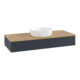 V&B Waschtischunterschrank mit Frontstruktur, mit Beleuchtung Antao 120x19x50cm, WBP hon. Oa, md bl. m Lac-1