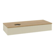 V&B Waschtischunterschrank mit Frontstruktur, mit Beleuchtung Antao 120x19x50cm, WBP hon. Oa, si Gr m Lac