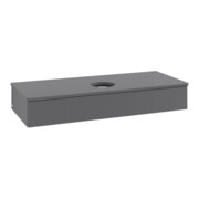 V&B Waschtischunterschrank mit Frontstruktur, mit Beleuchtung Antao 120x19x50cm, WBP Lac, Anthrac. m Lac