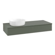 V&B Waschtischunterschrank mit Frontstruktur, mit Beleuchtung Antao 120x19x50cm, WBP Lac, lea gre. m Lac