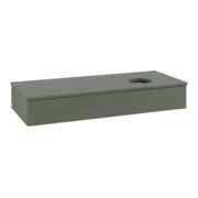 V&B Waschtischunterschrank mit Frontstruktur, mit Beleuchtung Antao 120x19x50cm, WBP Lac, lea gre. m Lac