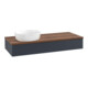 V&B Waschtischunterschrank mit Frontstruktur, mit Beleuchtung Antao 120x19x50cm, WBP w. wal, md bl. m Lac-1