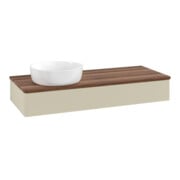 V&B Waschtischunterschrank mit Frontstruktur, mit Beleuchtung Antao 120x19x50cm, WBP w. wal, si Gr m Lac-4