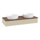 V&B Waschtischunterschrank mit Frontstruktur, mit Beleuchtung Antao 120x19x50cm, WBP w. wal, si Gr m Lac-1