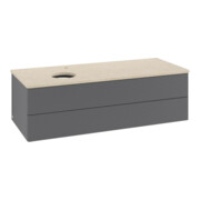 V&B Waschtischunterschrank mit Frontstruktur, mit Beleuchtung Antao 120x36x50cm, HL, WBP botti., A m Lac