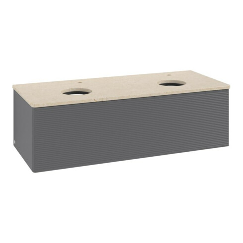 V&B Waschtischunterschrank mit Frontstruktur, mit Beleuchtung Antao 120x36x50cm, HL, WBP botti., A m Lac