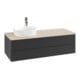 V&B Waschtischunterschrank mit Frontstruktur, mit Beleuchtung Antao 120x36x50cm, HL, WBP botti., bla m Lac-4