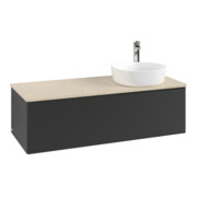 V&B Waschtischunterschrank mit Frontstruktur, mit Beleuchtung Antao 120x36x50cm, HL, WBP botti., bla m Lac-3