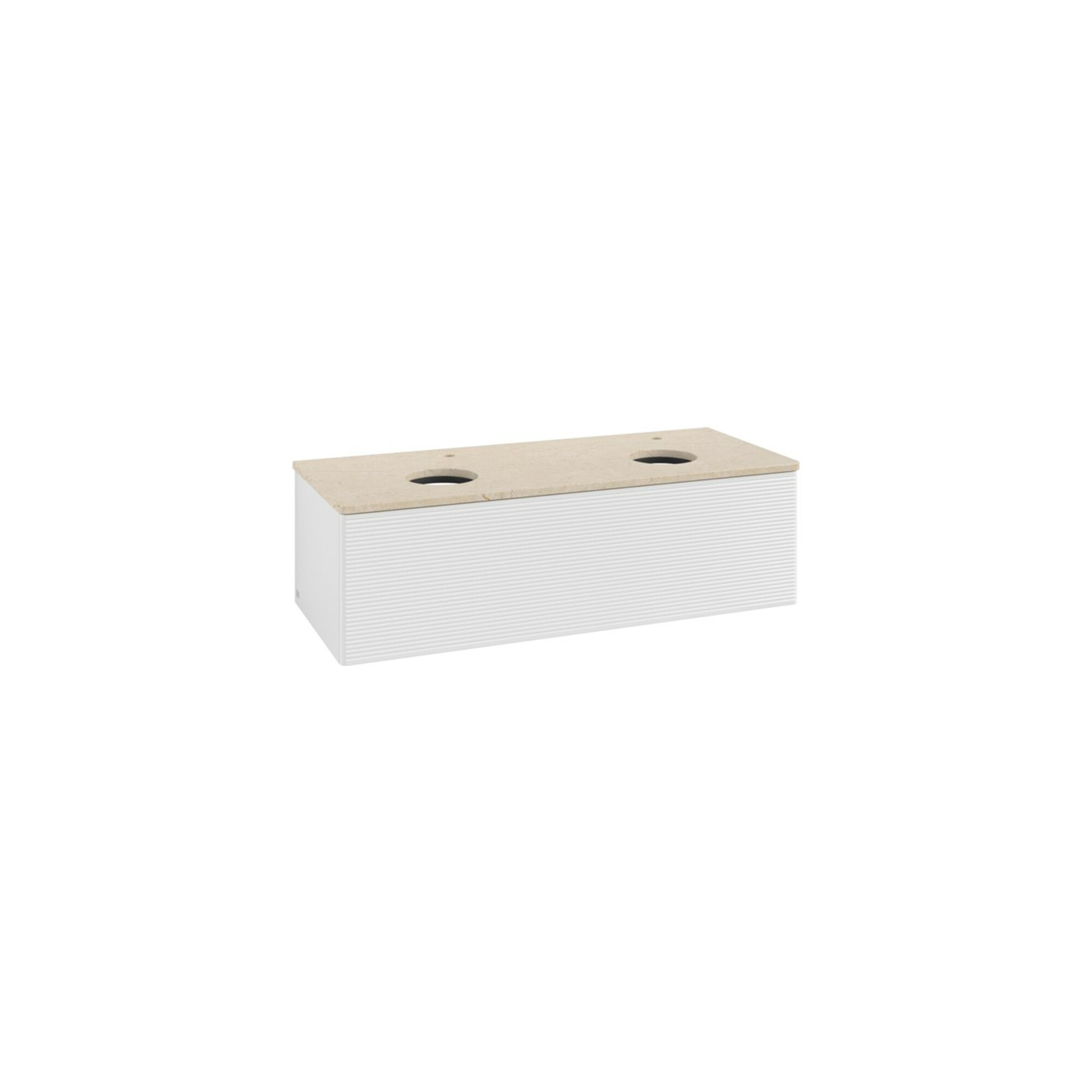 V&B Waschtischunterschrank mit Frontstruktur, mit Beleuchtung Antao 120x36x50cm, HL, WBP botti., glo wh. Lac ; Villeroy & Boch