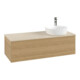V&B Waschtischunterschrank mit Frontstruktur, mit Beleuchtung Antao 120x36x50cm, HL, WBP botti., hon. Oa-3