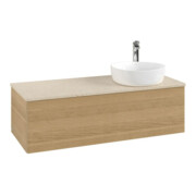 V&B Waschtischunterschrank mit Frontstruktur, mit Beleuchtung Antao 120x36x50cm, HL, WBP botti., hon. Oa-3