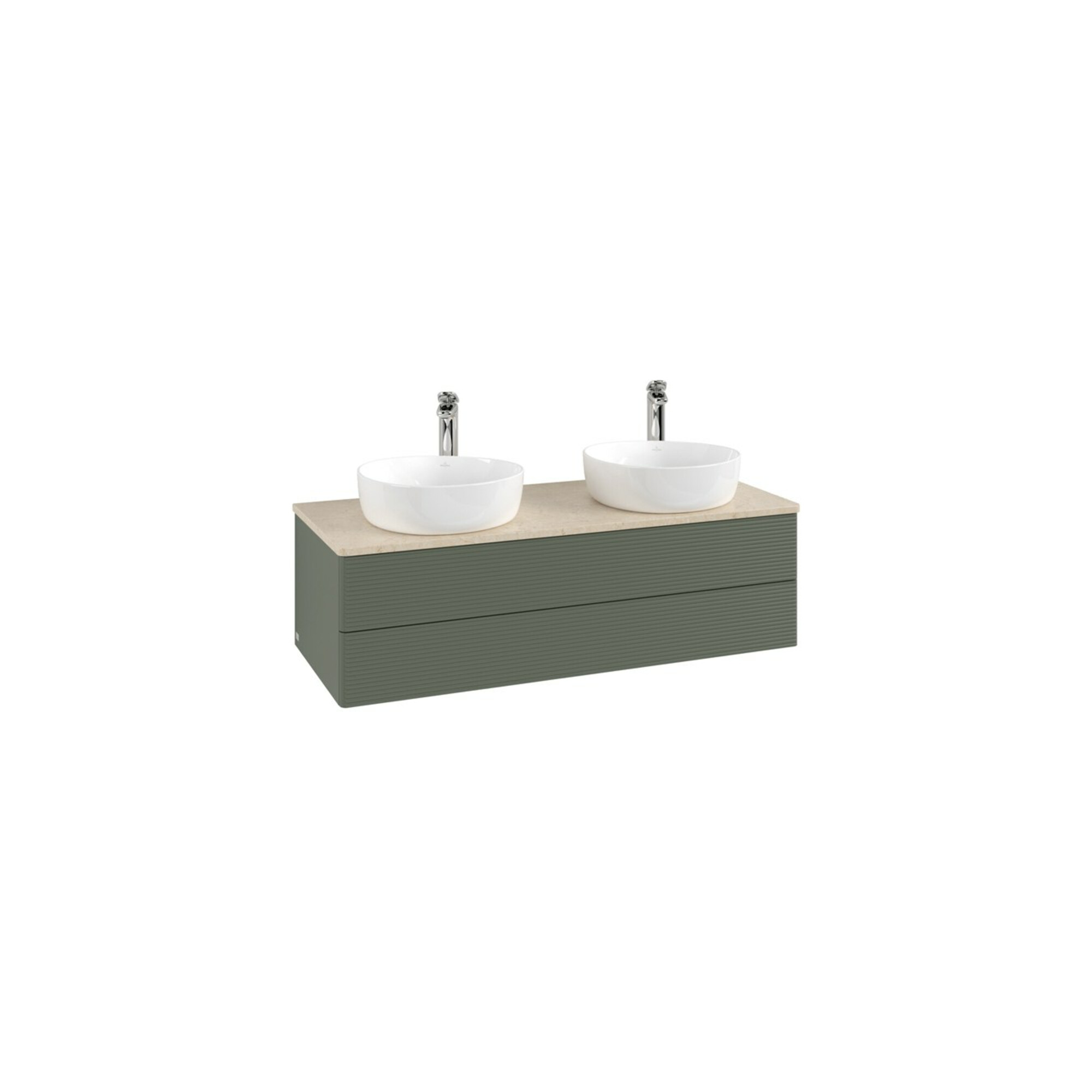 V&B Waschtischunterschrank mit Frontstruktur, mit Beleuchtung Antao 120x36x50cm, HL, WBP botti., le g. m Lac ; Villeroy & Boch