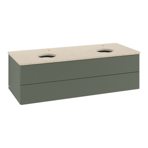 V&B Waschtischunterschrank mit Frontstruktur, mit Beleuchtung Antao 120x36x50cm, HL, WBP botti., le g. m Lac