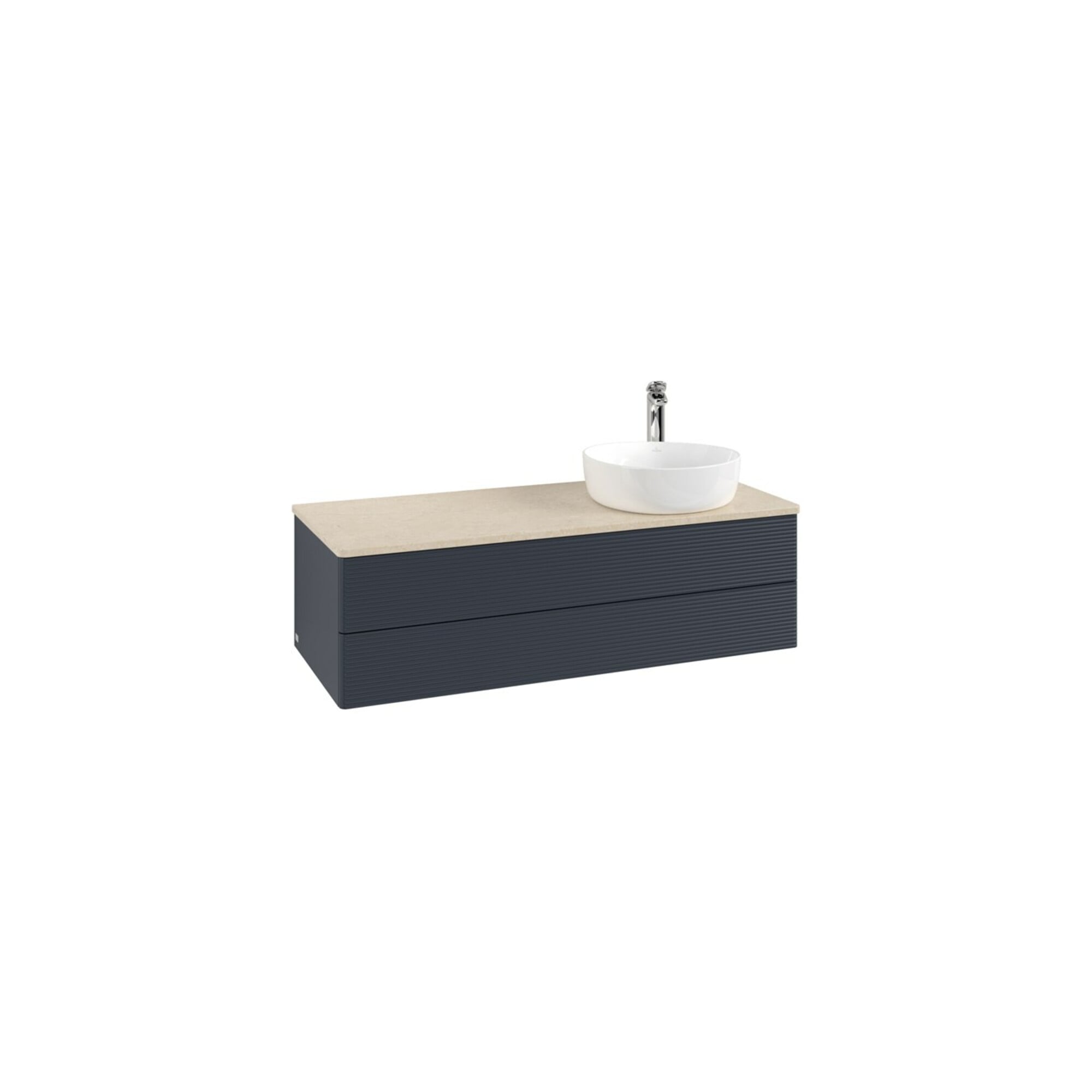 V&B Waschtischunterschrank mit Frontstruktur, mit Beleuchtung Antao 120x36x50cm, HL, WBP botti., md b m Lac ; Villeroy & Boch