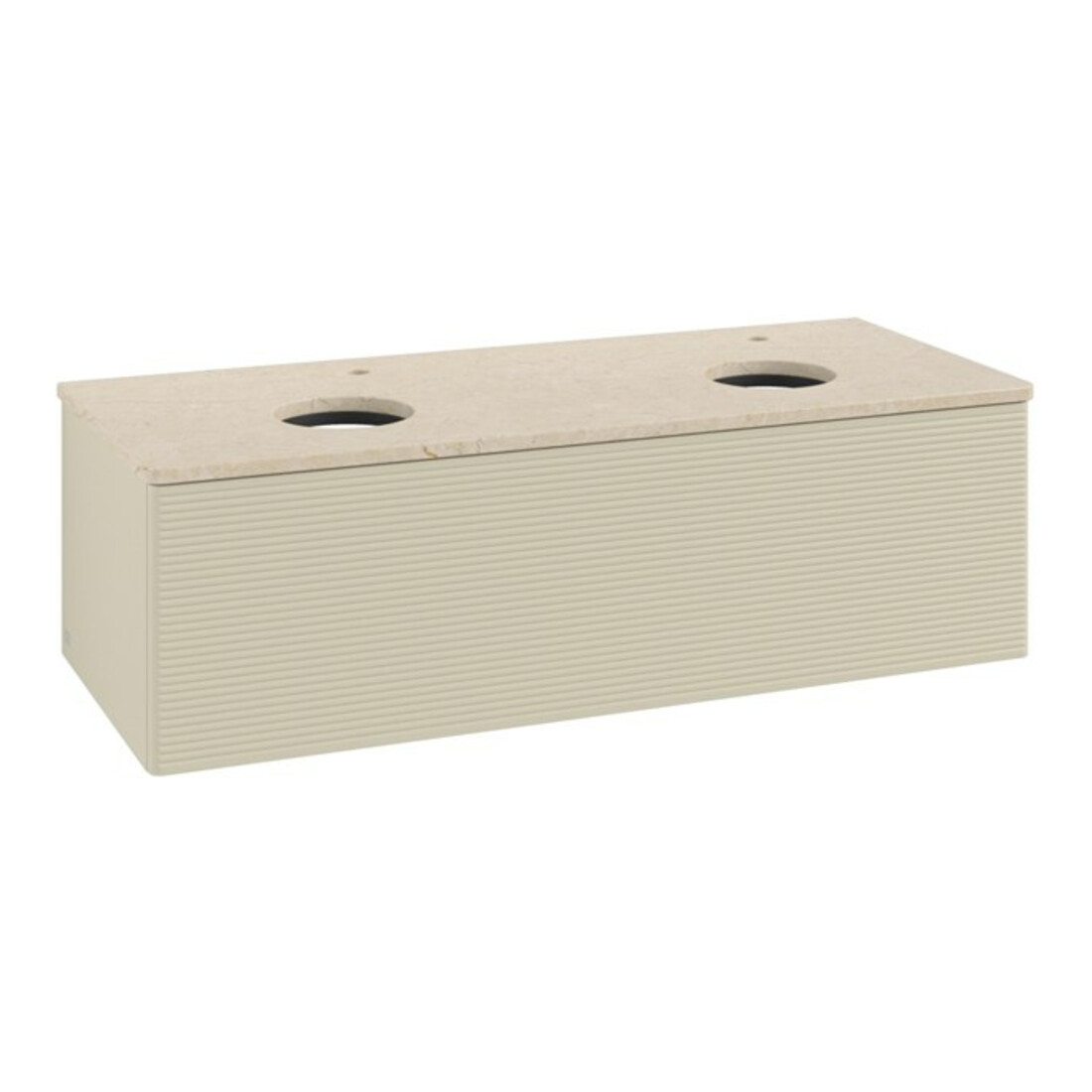 V&B Waschtischunterschrank mit Frontstruktur, mit Beleuchtung Antao 120x36x50cm, HL, WBP botti., si Gr m Lac