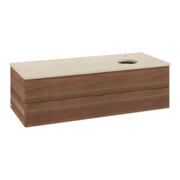 V&B Waschtischunterschrank mit Frontstruktur, mit Beleuchtung Antao 120x36x50cm, HL, WBP botti., w. wal