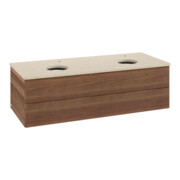 V&B Waschtischunterschrank mit Frontstruktur, mit Beleuchtung Antao 120x36x50cm, HL, WBP botti., w. wal