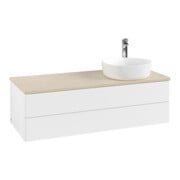 V&B Waschtischunterschrank mit Frontstruktur, mit Beleuchtung Antao 120x36x50cm, HL, WBP botti., wh. m Lac-4