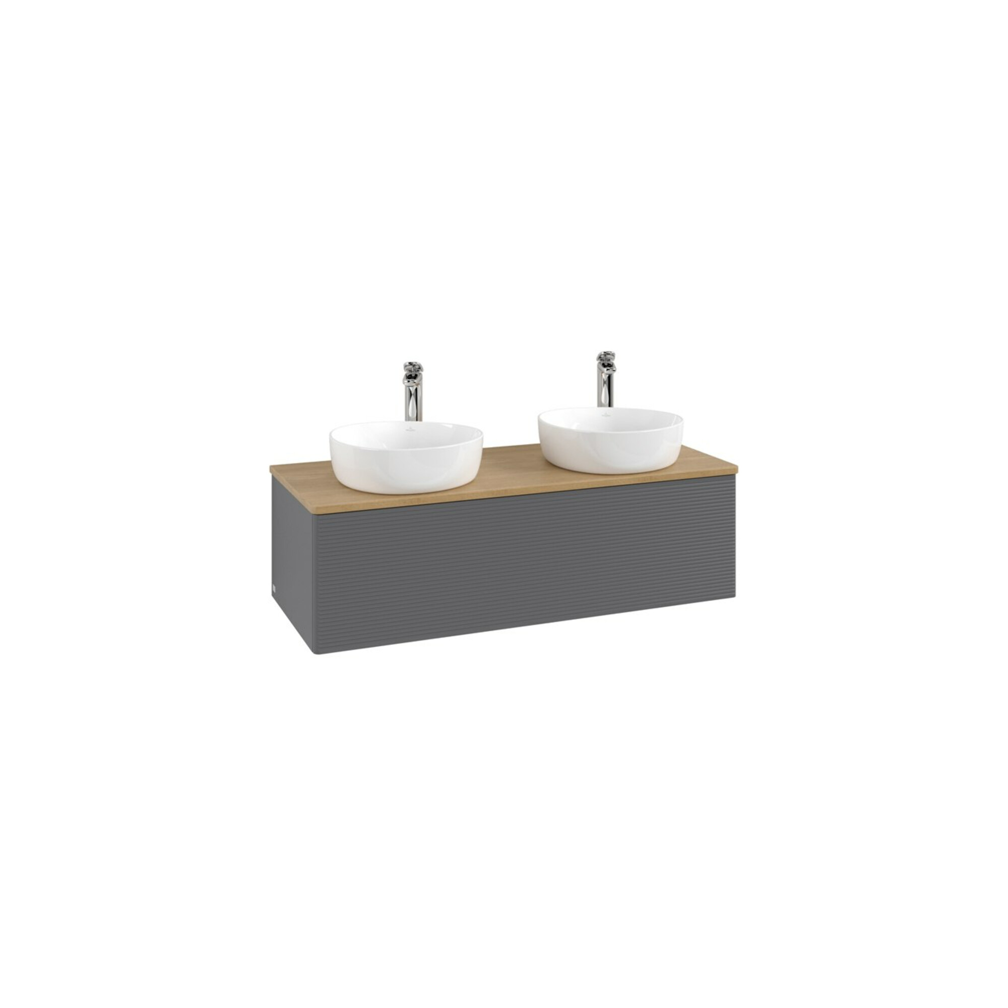 V&B Waschtischunterschrank mit Frontstruktur, mit Beleuchtung Antao 120x36x50cm, HL, WBP hon. Oa, A m Lac ; Villeroy & Boch