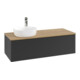 V&B Waschtischunterschrank mit Frontstruktur, mit Beleuchtung Antao 120x36x50cm, HL, WBP hon. Oa, bla m Lac-1