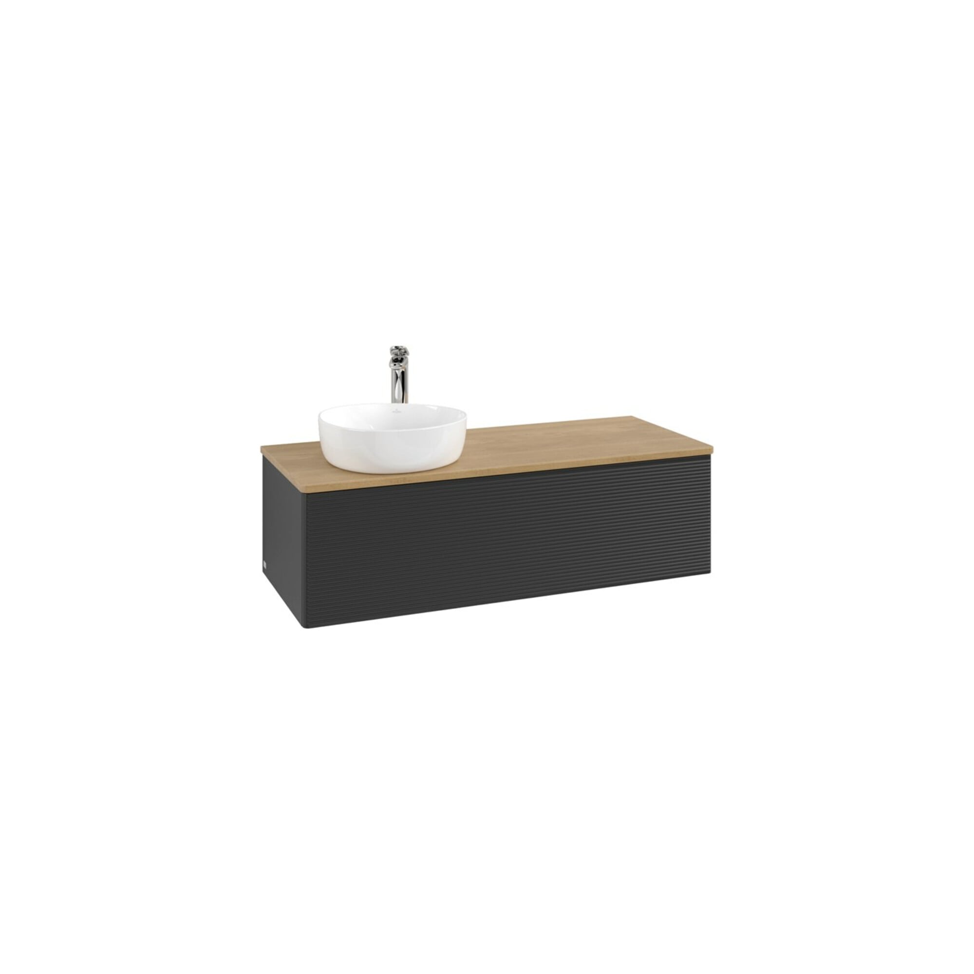 V&B Waschtischunterschrank mit Frontstruktur, mit Beleuchtung Antao 120x36x50cm, HL, WBP hon. Oa, bla m Lac ; Villeroy & Boch