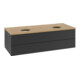 V&B Waschtischunterschrank mit Frontstruktur, mit Beleuchtung Antao 120x36x50cm, HL, WBP hon. Oa, bla m Lac-3