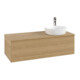 V&B Waschtischunterschrank mit Frontstruktur, mit Beleuchtung Antao 120x36x50cm, HL, WBP hon. Oa, hon. Oa-1