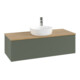 V&B Waschtischunterschrank mit Frontstruktur, mit Beleuchtung Antao 120x36x50cm, HL, WBP hon. Oa, le g. m La-1