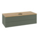 V&B Waschtischunterschrank mit Frontstruktur, mit Beleuchtung Antao 120x36x50cm, HL, WBP hon. Oa, le g. m La-1