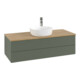 V&B Waschtischunterschrank mit Frontstruktur, mit Beleuchtung Antao 120x36x50cm, HL, WBP hon. Oa, le g. m La-3