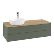 V&B Waschtischunterschrank mit Frontstruktur, mit Beleuchtung Antao 120x36x50cm, HL, WBP hon. Oa, le g. m La