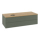 V&B Waschtischunterschrank mit Frontstruktur, mit Beleuchtung Antao 120x36x50cm, HL, WBP hon. Oa, le g. m La-3